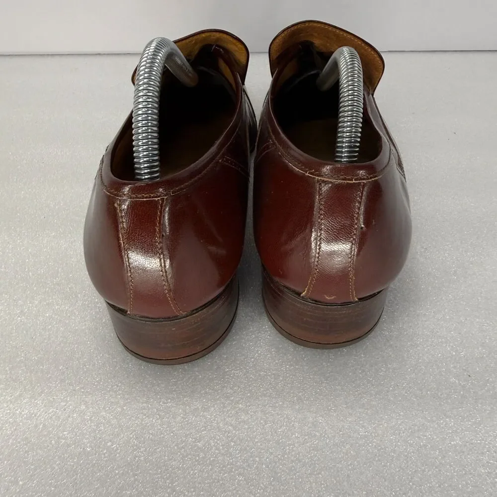 Jonathan Richards Oxford Shoes Men 9 Cordovan Leather Tasseled Slip On Cap Toe
